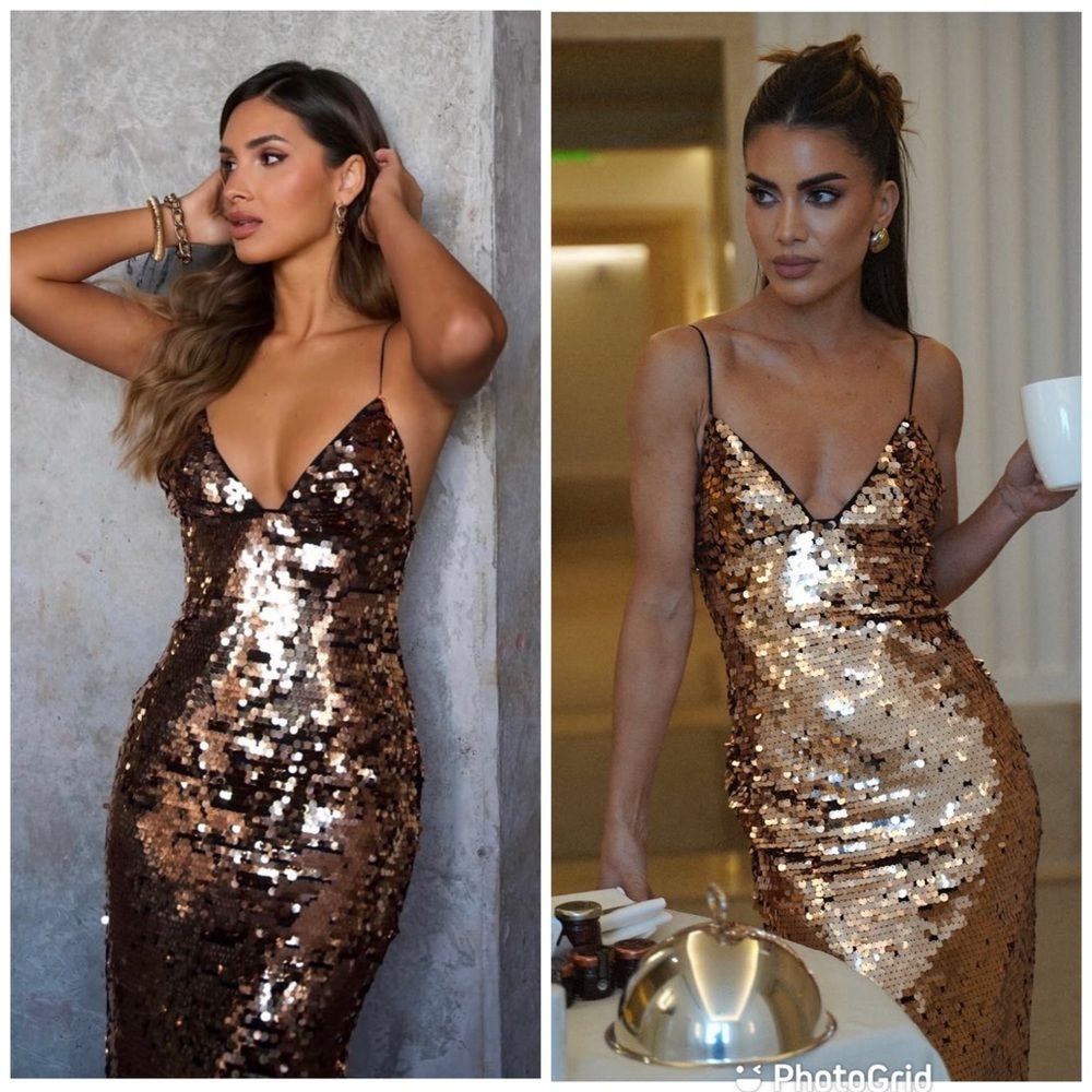 Camila Coelho Yuki Maxi Dress in Gold - Picture 2 of 12